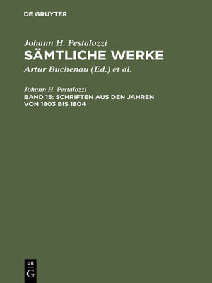 cover image of Schriften aus den Jahren von 1803 bis 1804